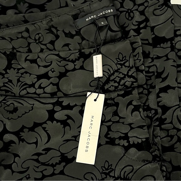 Marc Jacobs Velvet Burnout Brocade Print Wide Leg Trouser Pants 6 Brand New NWT - Picture 3 of 5